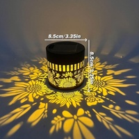 Lampes solaires décoratives d'extérieur pour clôture, étanches IP44, en acier inoxydable, thème Art Déco Mandala, LED à intensité variable pour poteau de jardin