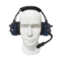 Headset Interkom Nirkabel Full Duplex Peredam Kebisingan AI All-in-One HXKK untuk Desain Over-Ear V5.2, Perlindungan Pendengaran, Suara Keras