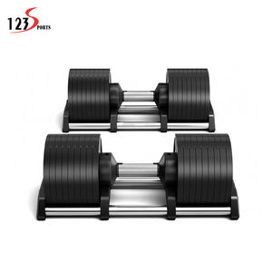 ベストセラー 20kg + 4kg 増量可能 クイックアジャスタブル ダンベルセット フィットネストレーニング用 - Product Image 1