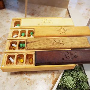 กล่องยาไม้ไผ่สำหรับใส่ยาข้ามพรมแดนพร้อมฝาดูดสำหรับเก็บอาหารในบ้าน - Product Image 2