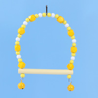 Plateforme de balançoire pour perroquet, pont suspendu, structure d'escalade, perchoir, accessoires pour cage à oiseaux, bois écologique, durable, pour les canaris