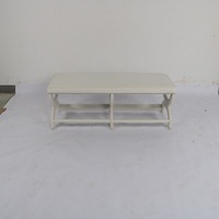 Dernier modèle Design Style français Velours moderne Jambes incurvées Garniture de tête de clou Ottoman Banc Jambes croisées