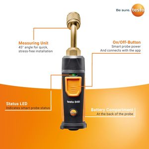 Testo 115i Smart Probe <b>Clamp</b> For 6 To 35 Mm Pipes HVAC System Measurement - Product Image 2