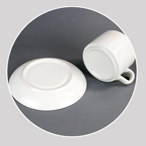Wholesale Sublimation Ceramic White Coffee <strong>Mug</strong> <strong>Set</strong> Blank Customized <strong>6</strong> OZ Coffee <strong>Mug</strong> With Plate and Spoon - Product Image 4