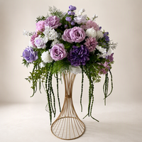 PPS Hot Sale Kunstmatige 50cm Paarse Bloemenbal Tafeldecoratie Paarse Bloemenbal voor Bruiloft Evenement Decoratie