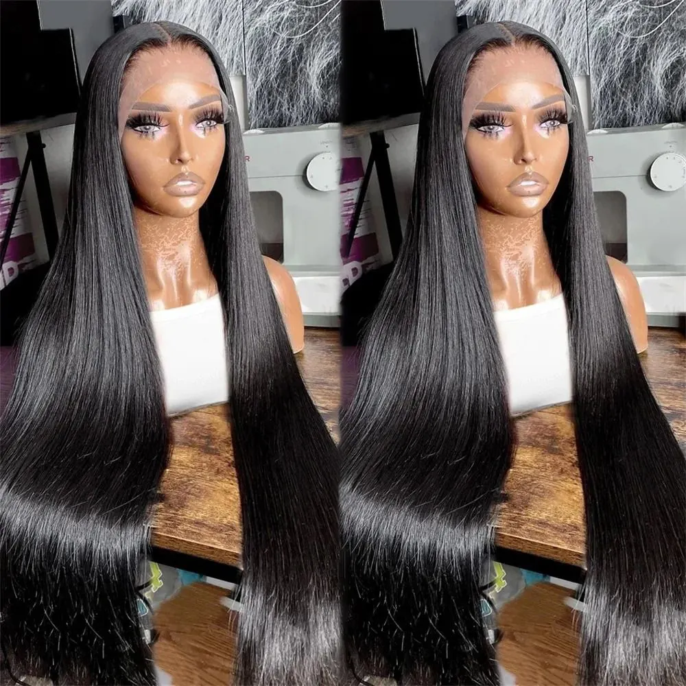 GS Glueless Full Lace Front Wig Raw Indian Vietnamese Straight Deep Wave Long 13x6 Wig Small Kinky Straight Yaki Loose Wave Wig