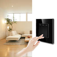 Interrupteur de sonnette à panneau de verre standard UE CNBINGO pour l'automatisation domestique, interrupteurs muraux