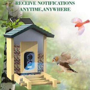 Ahşap yüksek piksel AI tanıma ahşap bambu kuş besleyici doğrudan satış akıllı kapalı açık bahçe kaynağı - Product Image 6