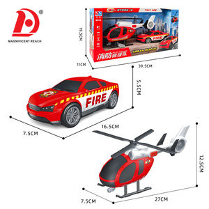 HUADA-Voiture de sauvetage 2 en 1 avec feux de mouvement à inertie et son, véhicule d'urgence anti-incendie, jouet pour enfants - Product Image 6