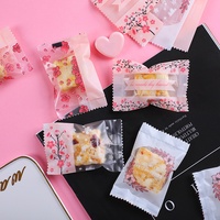 Lot de 100 Sachets de Rangement avec Impression Fleur de Cerisier pour Cuisson et Emballage Scellé