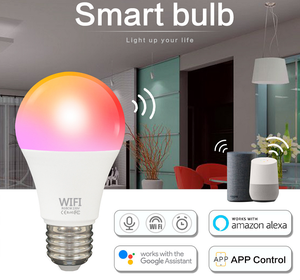 Nouvelle <span class=keywords><strong>ampoule</strong></span> <span class=keywords><strong>LED</strong></span> intelligente 9W 10W E27 E26, lampe télécommandée, lumière RGB colorée, intensité variable, compatible <span class=keywords><strong>Alexa</strong></span>, <span class=keywords><strong>ampoule</strong></span> intelligente Wifi <span class=keywords><strong>LED</strong></span> - Product Image 6