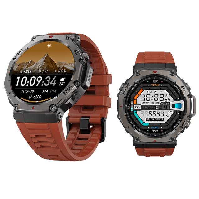 DM58 Smartwatch for Men GPS Location Tracking GPS AMOLED Screen Rugged Waterproof Outdoor Sport Fitness Silicone Remote Control