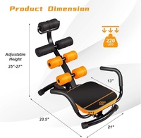 Appareil d'entraînement abdominal Besster Core Ab Trainers Twister, machine d'exercice abdominale réglable en hauteur, équipement d'entraînement inclinable, Ab Rocket Exerciser