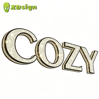 Letras de Canal LED con Diamantes Personalizadas para Restaurantes XDsign, Letrero 3D IPX7 Impermeable, Iluminación Publicitaria Direccional Multicolor