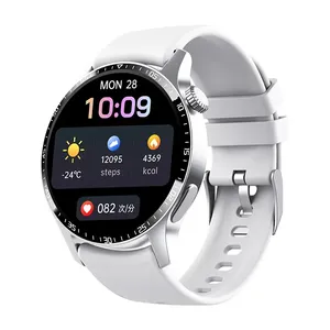 Reloj Smart Watch 2023 Relógio de Rosto Redondo F207 Tela HD Estilo masculino Relógios BT Chamada Freqüência cardíaca Oxigênio no Sangue Temperatura Corporal