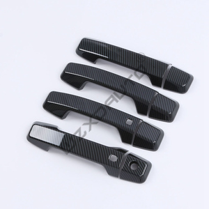 WZXD 2024 Customized Gloss Black Carbon Car Door Handle <b>Mirror</b> Lamp Trim ABS <b>Plastic</b> for Triton L200 - Product Image 4