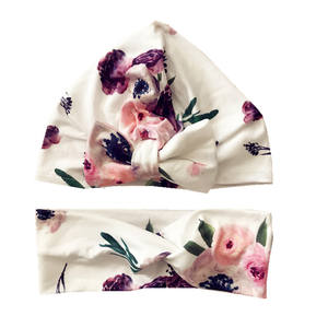 Mamá <span class=keywords><strong>y</strong></span> bebé diademas flor Bowknot recién nacido <span class=keywords><strong>turbante</strong></span> Floral pelo arcos sombreros mamá niño gorras de bebé accesorios para el pelo - Product Image 3