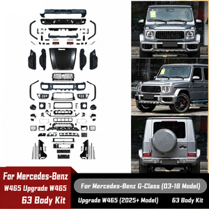 Kit Carrozzeria Stile 63 per Mercedes-Benz <span class=keywords><strong>Classe</strong></span> <span class=keywords><strong>G</strong></span> <span class=keywords><strong>W463</strong></span> 2003-2018, Aggiornamento 2025+ W465 con Paraurti Anteriore e Posteriore, Griglia, Cofano e Parafango - Product Image 1