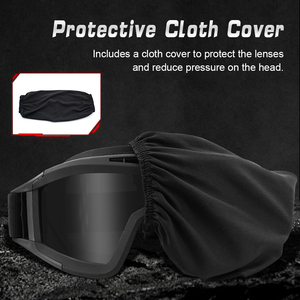 戦術的保護ゴーグル2.5mm厚レンズUV400耐衝撃性安全メガネアウトドアスポーツ用 - Product Image 6