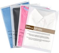 Sacs d'emballage pour vêtements en plastique transparent HDPE recyclable avec logo personnalisé, impression sérigraphique, fermeture éclair, utilisation en supermarché, couleur personnalisée
