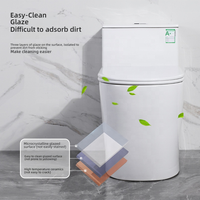 En gros WC monobloc moderne en céramique à double chasse siphonique à sortie verticale pour salle de bain domestique