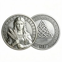 Pièce de monnaie commémorative personnalisée en métal, plaquée argent, en alliage de zinc 3D, avec motif de dieu mythologique, pour cadeau d'équipe d'intervention d'urgence