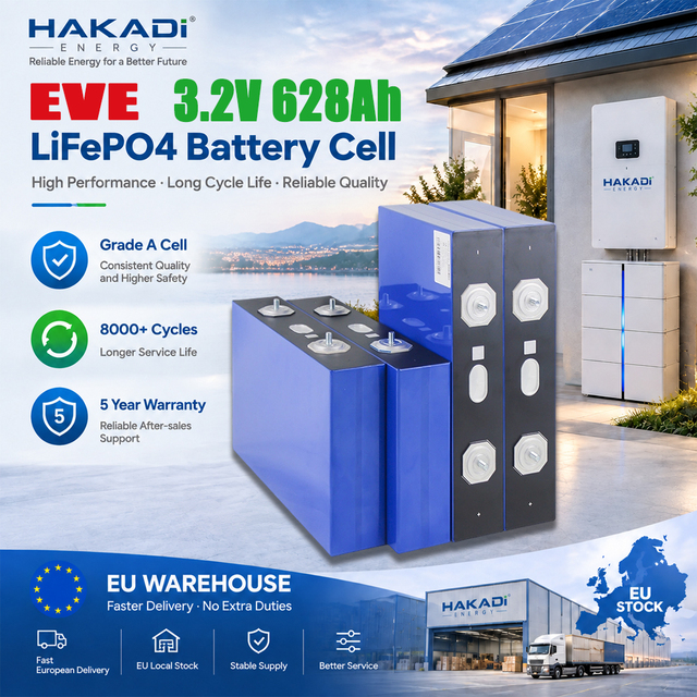 PL EU EVE MB56 628AH Akku Lifepo4 Cells Prismatic High Capacity lf628 10000+ Cycles Grade A Free Shipping
