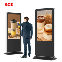 Monitor de Publicidad LCD para Interiores/Exteriores QDE, Soporte de Piso, Señalización Digital, Reproductor de Publicidad Comercial para Ascensores y Metro