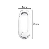 Fermoir à ressort ovale en acier inoxydable pour bracelet, collier, accessoire de bijouterie, breloque de sac à dos style Instagram, compact et polyvalent