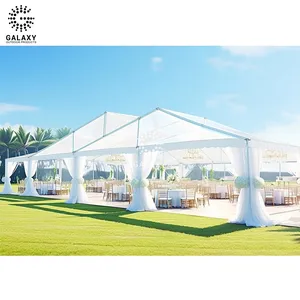 Роскошные наружные свадебные палатки 20x40 для 1000 человек, прозрачная крыша, свадебная палатка