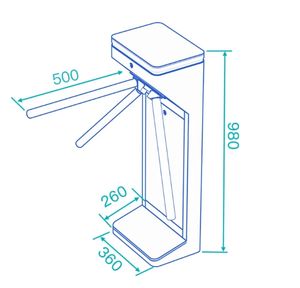 <span class=keywords><strong>Tourniquet</strong></span> de trépied en acier inoxydable anti-talonnage avec panneau supérieur en acrylique LED pour <span class=keywords><strong>Metro</strong></span> Office Stadium certifié CE ROHS - Product Image 2