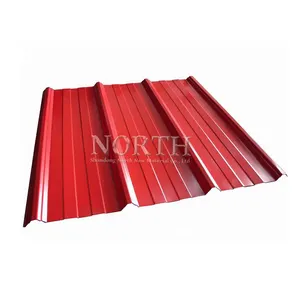 Red Corrugated Roofing Sheet PPGI Roof Tile 0.4mm prepainted galvanized roofing sheet