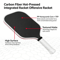 Paleta de Pickleball Portátil para Niños Pro-Edition T800 de Nylon Crudo, Sin Bordes, Potencia Mejorada, Entretenimiento Élite Profesional