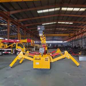 Grue araignée 8 tonnes 10 tonnes 12t Unic Derrick vertical 9.2 mètres de hauteur et chariot élévateur à fourche à vendre avec des tasses d'enchères sous vide sur chenilles - Product Image 3