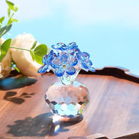 Figurines florales artisanales en cristal haut de gamme sur le thème de l'amour, coffret cadeau pour la décoration de la maison/du bureau/de la table