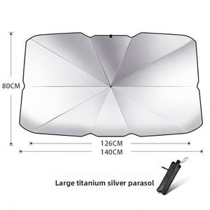 Grand parapluie manuel pliant en trois sections, pare-soleil de voiture, diamètre ouvert 102 cm, protection UV pour pare-brise avant, isolation thermique - Cadeau d'affaires - Product Image 4