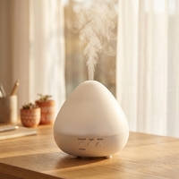 Diffuseur d'huiles essentielles à ultrasons avec lumière LED 3 couleurs, diffuseur d'arômes, humidificateur