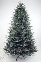 Dekorativer Kieferbaum Schwarzer Weihnachtsbaum mit LED-Beleuchtung Immergrüner Baum Weihnachtsdekoration