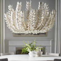 Lustre moderne en coquilles de coco, fleurs blanches, luminaires suspendus décoratifs pour îlot de cuisine, chambre à coucher