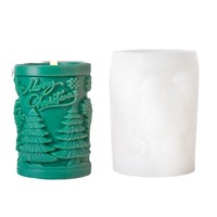 Moule à bougie rond en silicone 3D pour la fabrication de bougies en résine époxy, savon fait maison, cire de soja, fournitures pour la fabrication de bougies