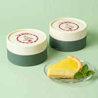 Tube en carton pour gâteau, boîte cylindrique de luxe personnalisée avec logo, boîte à cheesecake, emballage alimentaire de qualité alimentaire pour desserts, emballage kraft artisanal