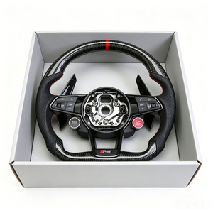 Volante de Fibra de Carbono para <span class=keywords><strong>Audi</strong></span> B8 B9 A1 A3 A4 <span class=keywords><strong>A5</strong></span> S4 RS5 S3 S4 S5 A6 A7 A8 Q3 Q5 Q7 Q8 TT R8 S6 RS6 RS7 S7 R8 M Sport - Product Image 5