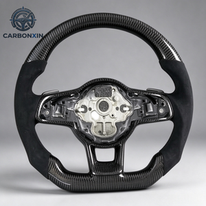 Volante de Coche Personalizado de Fibra de Carbono Forjado con LED para VW Golf Mk7 Mk8 Mk7.5 GTI GTD Polo 7 8 Jetta CC Volkswagen 8R Mk8.5 - Product Image 1