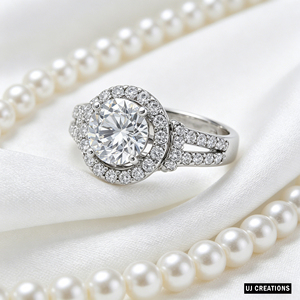 Bague de mariage personnalisée en or massif S925/10K/14K/18K avec diamant de laboratoire de 1,00 carat certifié IGI, qualité VVS-VS, finition rhodium, idéale pour les fêtes - Product Image 3