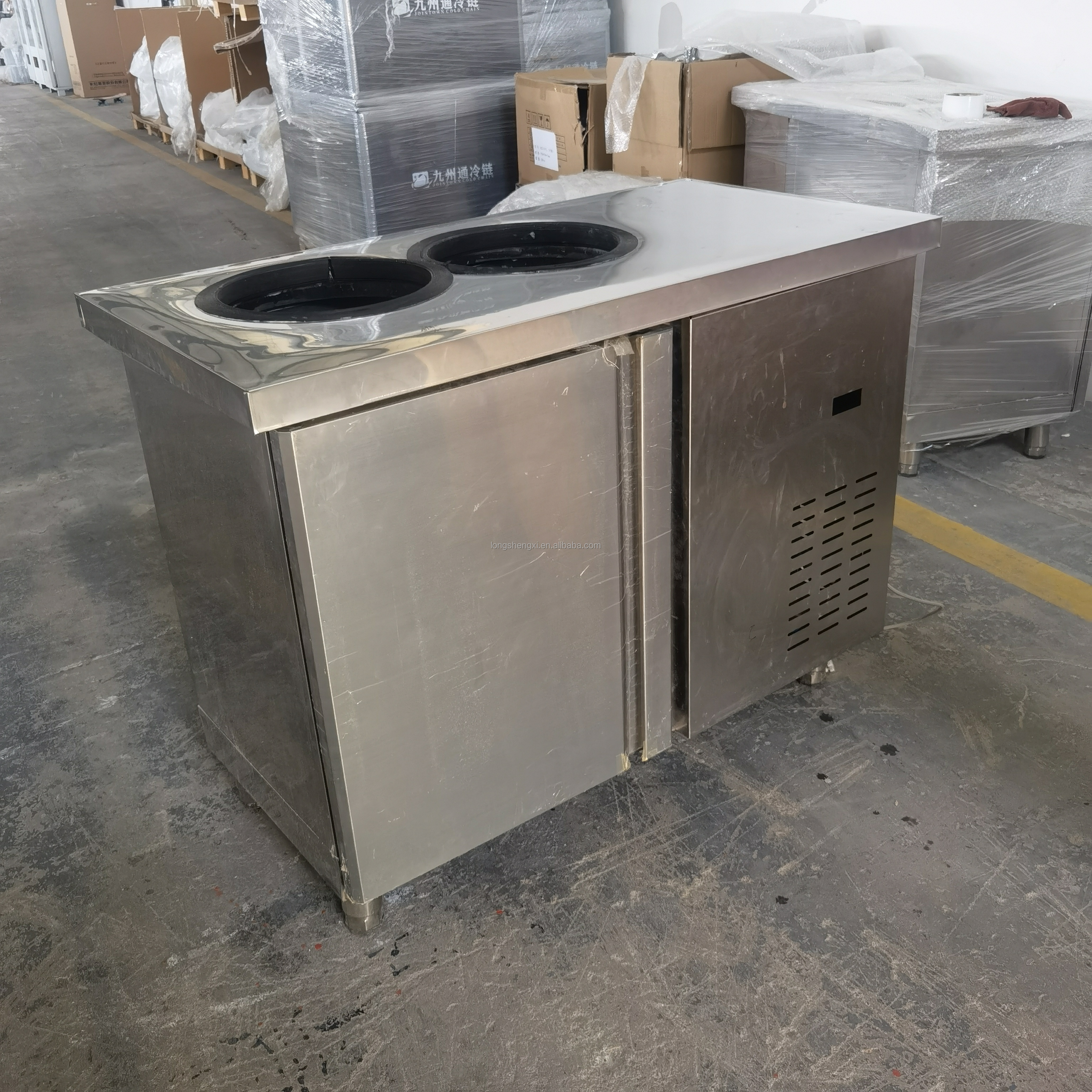 中古 アイスクリームマシン トルコアイス　56cm幅 90cm横幅 Stainless-Steel-304-Electric-