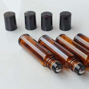 High Quality 10ml Amber round Glass <b>Roll</b>-<b>on</b> Bottle Eco-Friendly 10ml Essential <b>Oil</b> <b>Perfume</b> with Metal Roller Ball - Product Image 3