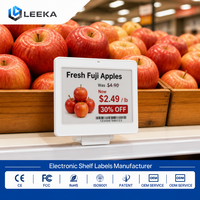 Etiqueta de Precio para Estante LEEKA ESL, Impermeable IP65, Compatible con Múltiples Idiomas, Sincronización Remota Inalámbrica, Etiqueta EPD para Centros Comerciales