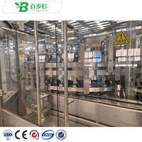 Ligne de production de machine de capsulage et d'étiquetage de remplissage d'eau minérale pure de bouteille en plastique de type rotatif BS-automatique