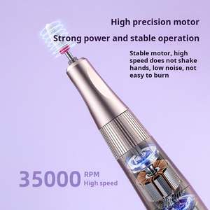 เครื่องเจียรเล็บไฟฟ้าแบบพกพา 35000 รอบต่อนาที มอเตอร์แบบปากกา เงียบ กำลังแรง สำหรับทำเล็บ - Product Image 5