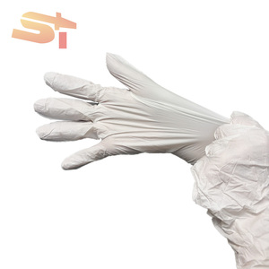 SIKE Guantes de Trabajo Desechables de Nitrilo, 100 Piezas, Blancos, Antideslizantes, Sin Polvo, Sin Silicona, Dedos Texturizados, Para Uso en Caja Seca - Product Image 1